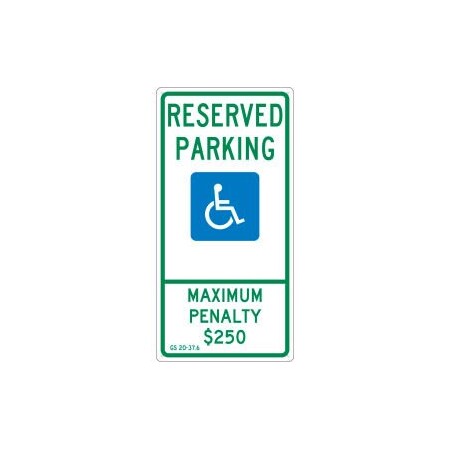 National Marker Co NMC Traffic Sign, Reserved Parking North Carolina, 24in X 12in, White TMS329G